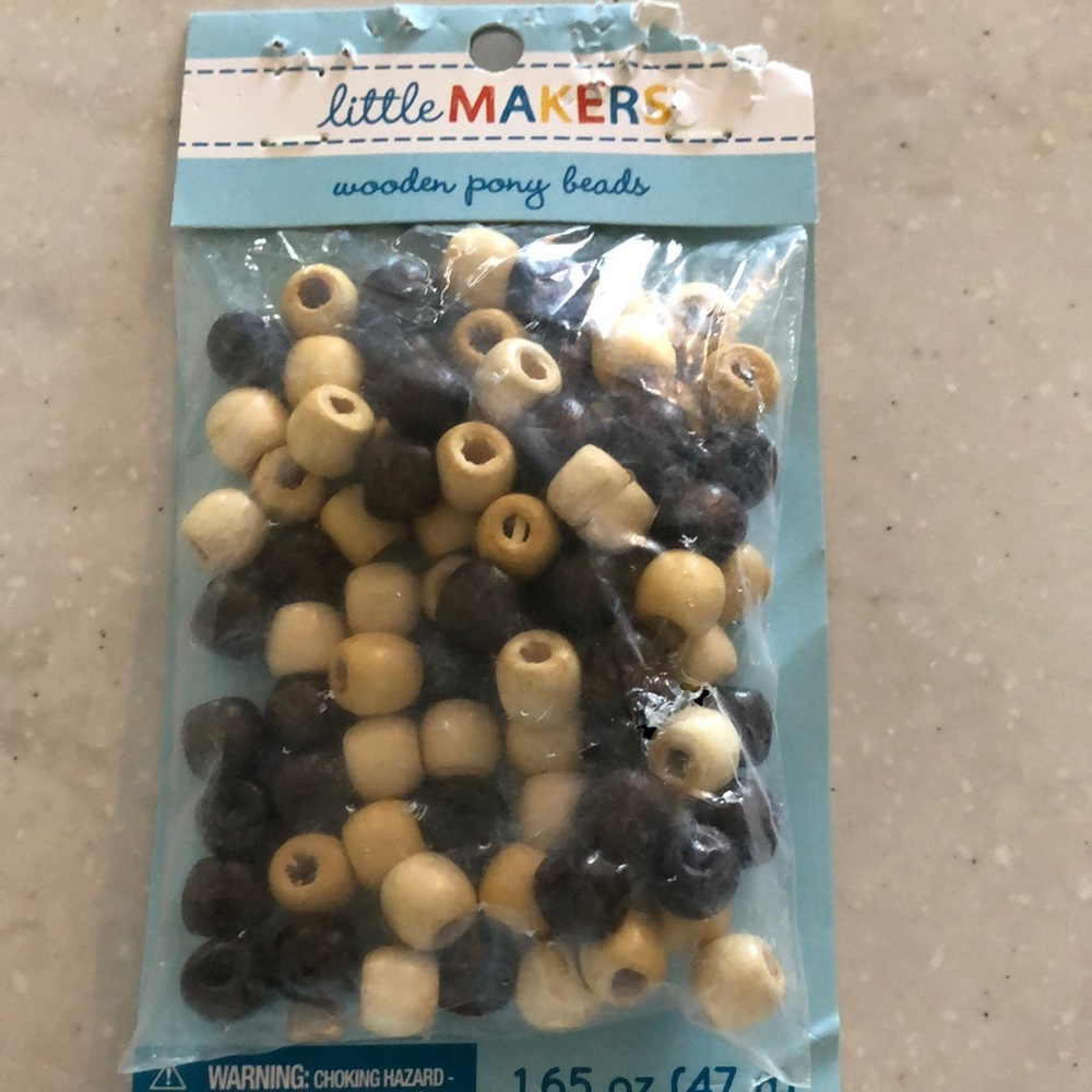 Wooden Pony Beads Macrame